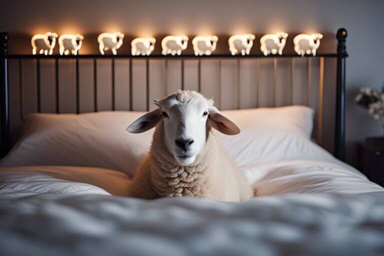 sheep in bed